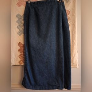 Denim wrap skirt